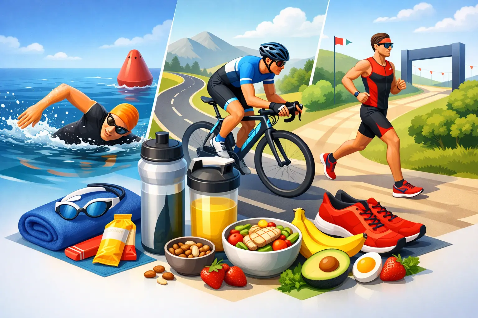 Prehrana za prvi triatlon brez ugibanja
